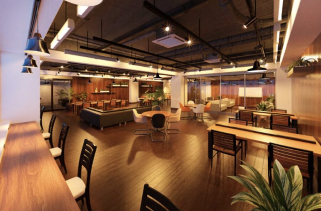 コワーキングスペースの様子。集中できる環境が整っている。